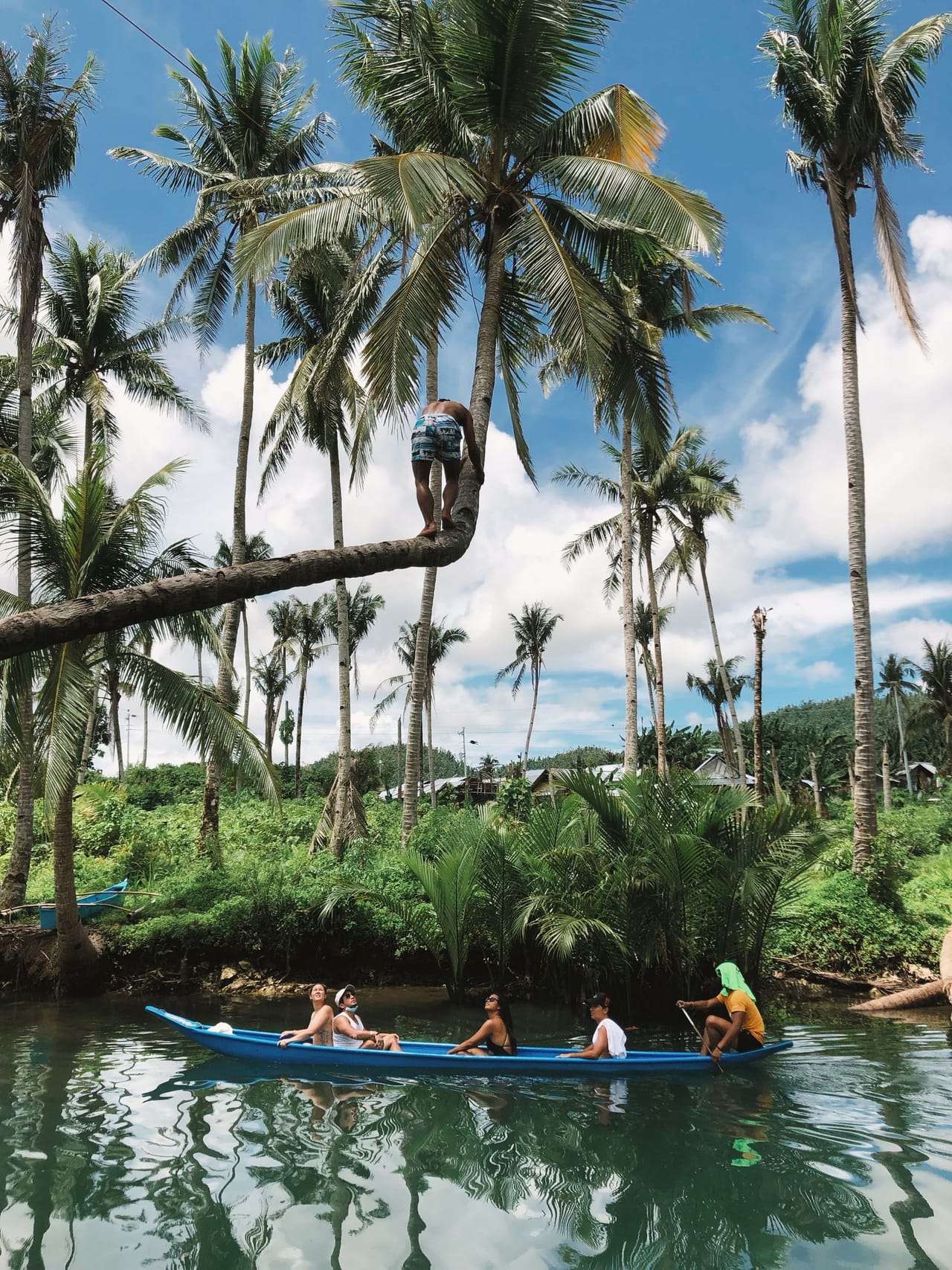 Lagoon and lush rice paddies in Siargao's interior
